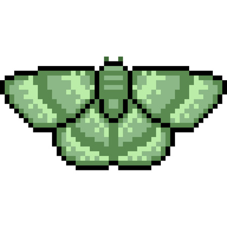 Pixel art insect mothのイラスト素材