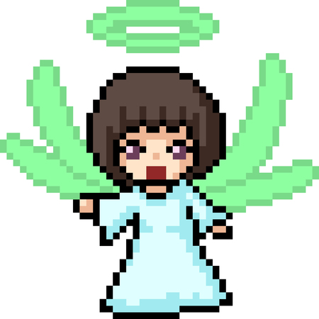 vector pixel art fairy girl isolated cartoon
のイラスト素材
