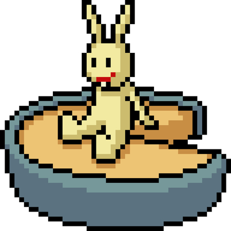 vector pixel art fancy cake snack isolated cartoonのイラスト素材