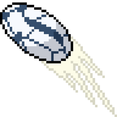 vector pixel art ball play isolated cartoonのイラスト素材