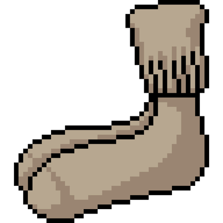 vector pixel art sock isolated cartoonのイラスト素材