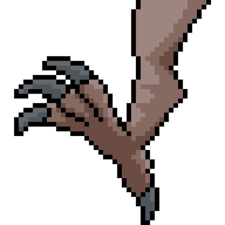 vector pixel art monster leg isolated cartoonのイラスト素材