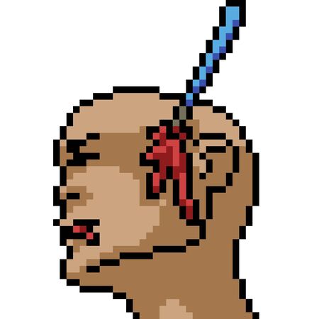 vector pixel art murder isolated cartoonのイラスト素材