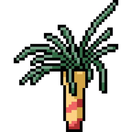 vector pixel art vase isolated cartoonのイラスト素材