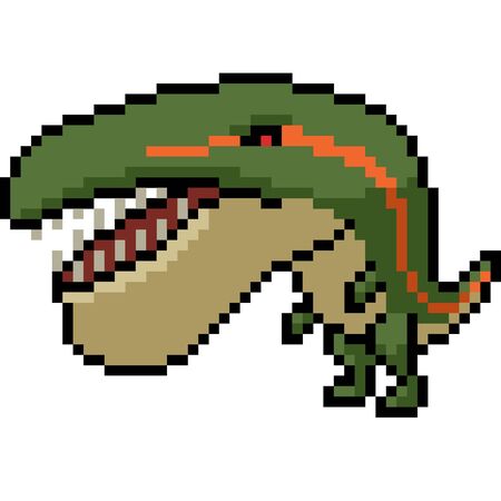 vector pixel art monster isolated cartoonのイラスト素材