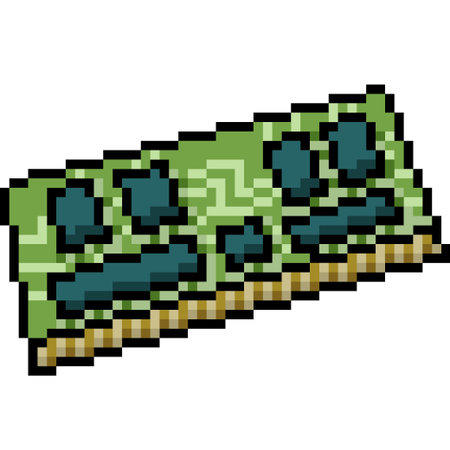 vector pixel art circuits isolated cartoon