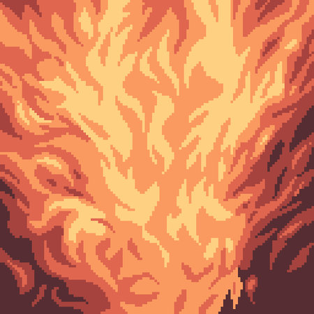 pixel art fire abstract backgroundのイラスト素材