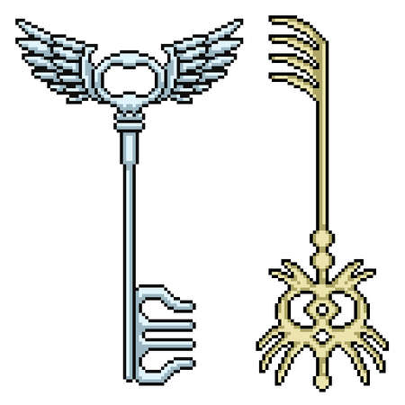 pixel art of fantasy abstract keyのイラスト素材