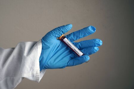 Blood tube in one palm