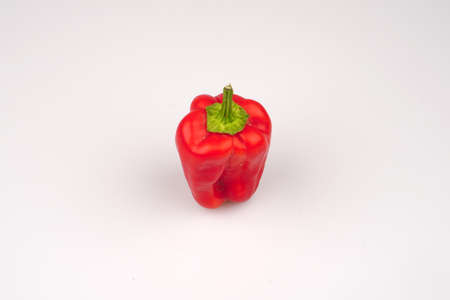 Organic Red Pepper on a White Backgroundの写真素材