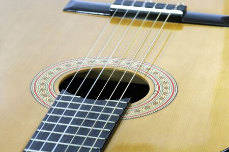 Close-up of a acoustic guitar