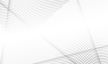Halftone white & grey background. vector design concept. Decorative web layout or poster, banner.のイラスト素材