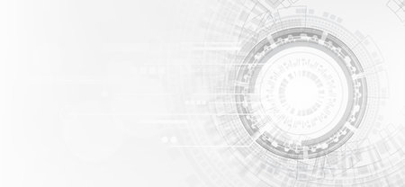 White technology abstract background. graphic design. for creative banner, poster, template.の写真素材