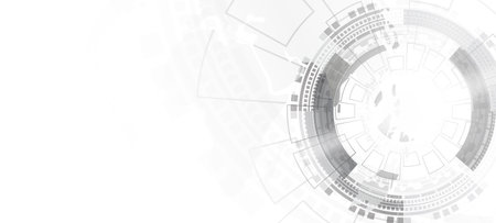 White technology abstract background. graphic design. for creative banner, poster, template.の写真素材