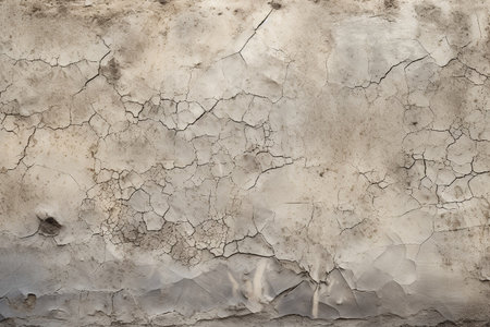 Rustic cracked concrete texture with weathered stains. Texture, background, patternの素材