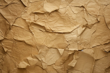 Torn and crumpled cardboard texture in earthy tones. Texture, background, patternの素材