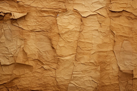 Torn and crumpled cardboard texture in earthy tones. Texture, background, patternの素材
