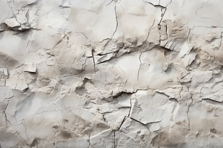 White grunge rock texture of the stone wall. Abstract background with cracks. Natural gray surface with copy space for modern banner design AI generatedの素材