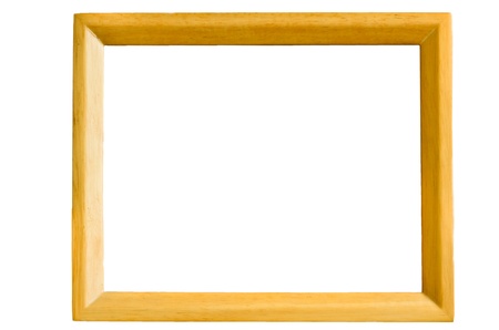 Wooden frame for inserting photos and so onの写真素材