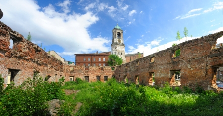 Clock Tower of Vyborgの写真素材