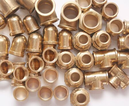 Group of plumbing fittingsの写真素材