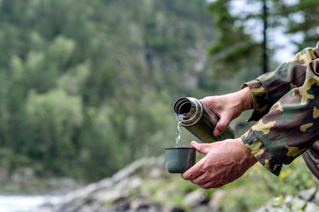 The mountain slope was shot in the Altai by dayの写真素材