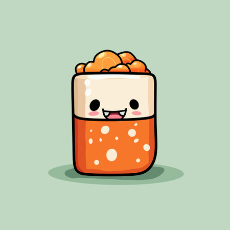 Cute sushi character vector illustration. Cute sushi character vector illustration.の写真素材