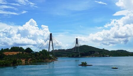 The View of the Barelang Bridge Batam  from a Distance