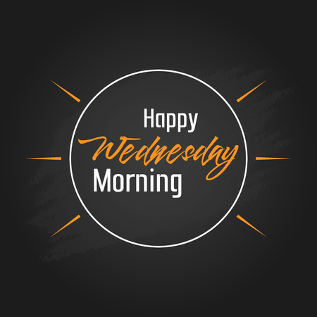 Happy Wednesday Morning Vector Template Designのイラスト素材