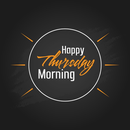 Happy Thursday Morning Vector Template Designのイラスト素材