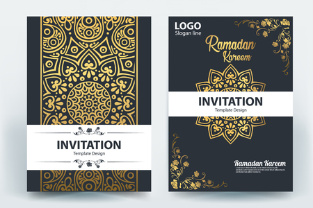 Ramadan Kareem Mubarak Brochure template design vectorのイラスト素材