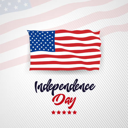 4th july Happy Independence day United State Americaのイラスト素材