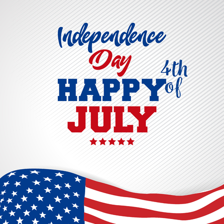 4th july Happy Independence day United State Americaのイラスト素材