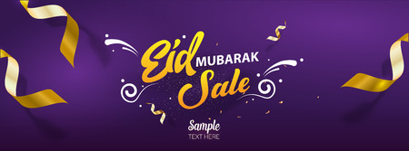Eid mubarak Sale social media cover vector template designのイラスト素材