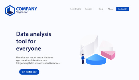 Landing Page Website Theme Template Designのイラスト素材