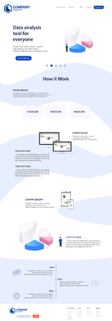 Landing Page Website Theme Template Designのイラスト素材