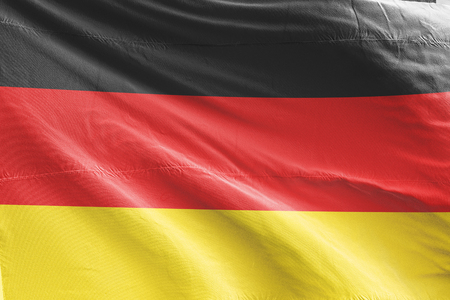 Isolated Germany Flag waving, 3D Realistic Germany Flag Renderedの写真素材