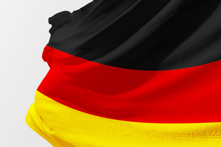 Isolated Germany Flag waving, 3D Realistic Germany Flag Renderedの写真素材