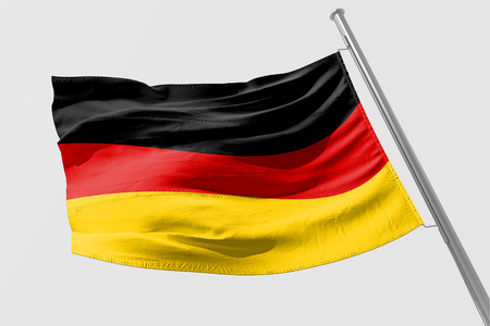 Isolated Germany Flag waving, 3D Realistic Germany Flag Renderedの写真素材