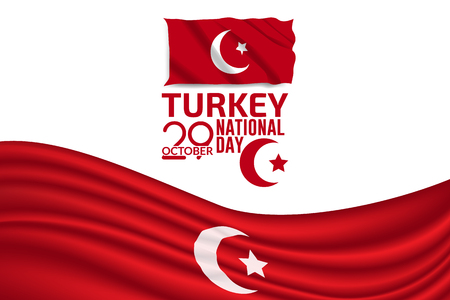 Turkey Independence Day Flag Vector Background Illustrationのイラスト素材