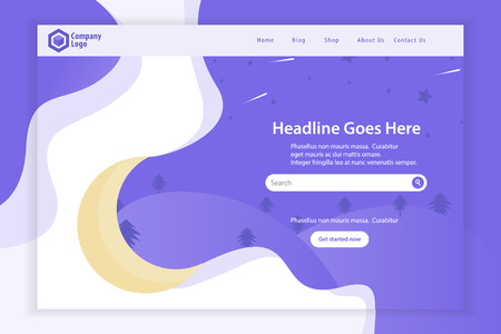 New Website Landing Page Template Designのイラスト素材