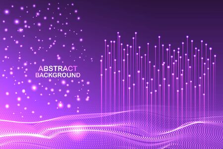 Abstract technology wave background conceptのイラスト素材