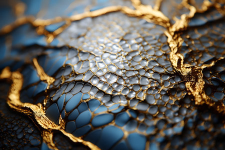 Close-up of golden fabric.の素材