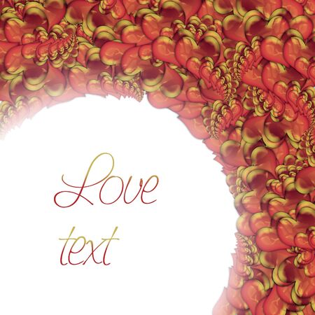 hearts and circle of lightの写真素材