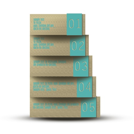 Template  editable  Banners numbered  horizontal position のイラスト素材