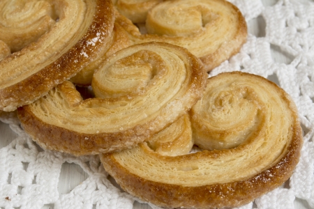 sweet puff pastries for breakfast, called Palmerasの写真素材