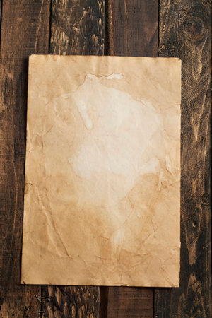 old paper on brown wood texture with Natural patterns の写真素材