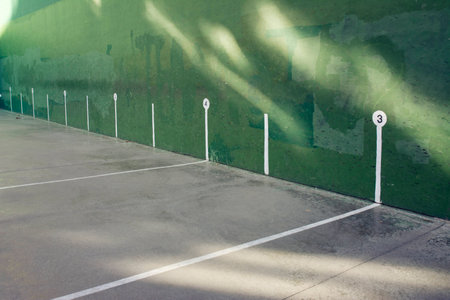 green wall, with sections for pedimentの写真素材