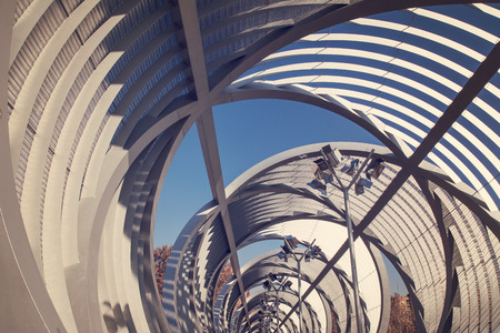 Arganzuela Bridge in Madrid Rio Parkの写真素材