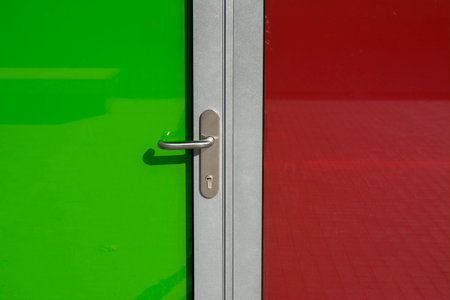 modern glass doors, two colorsの写真素材